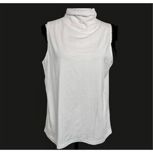 Athleta white(light blueish) Tank Top- Turtle Neck